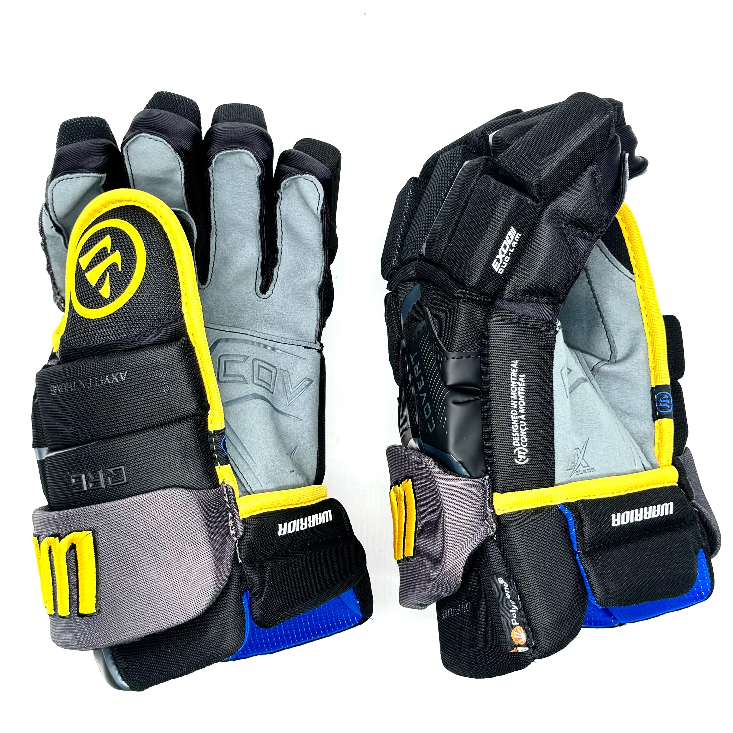 Warrior Covert QR6 - Gants d'équipe - Iowa Heartlanders ECHL (noir/gris/jaune)